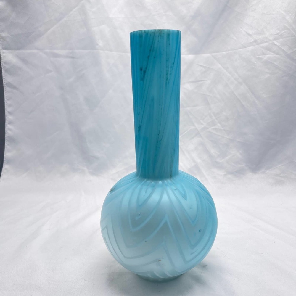 Antique Mt. Washington blown glass satin vase